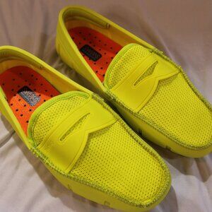 SWIMS Penny Loafers Neon Yellow Size 7 NWB
